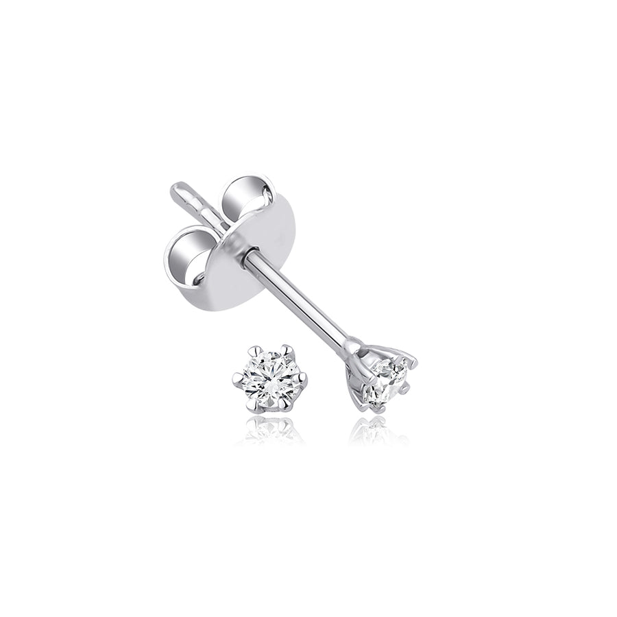 Klassiske Diamant Ørestikker 6 Grabber (Naturlig Diamant)