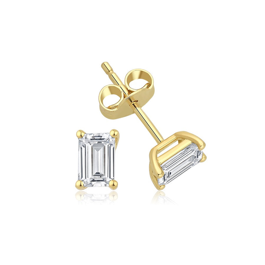 Diamant Ørestikker Emerald Cut (Lab Grown Diamant)