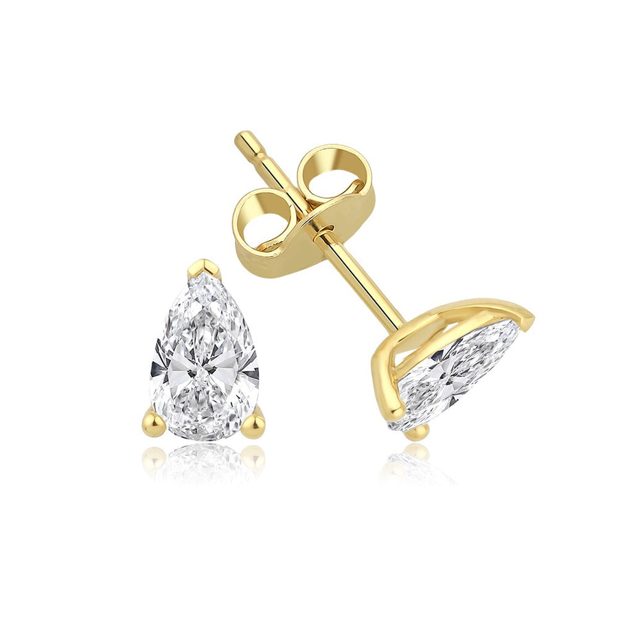 Diamant Ørestikker Pear Shape (Naturlig Diamant)