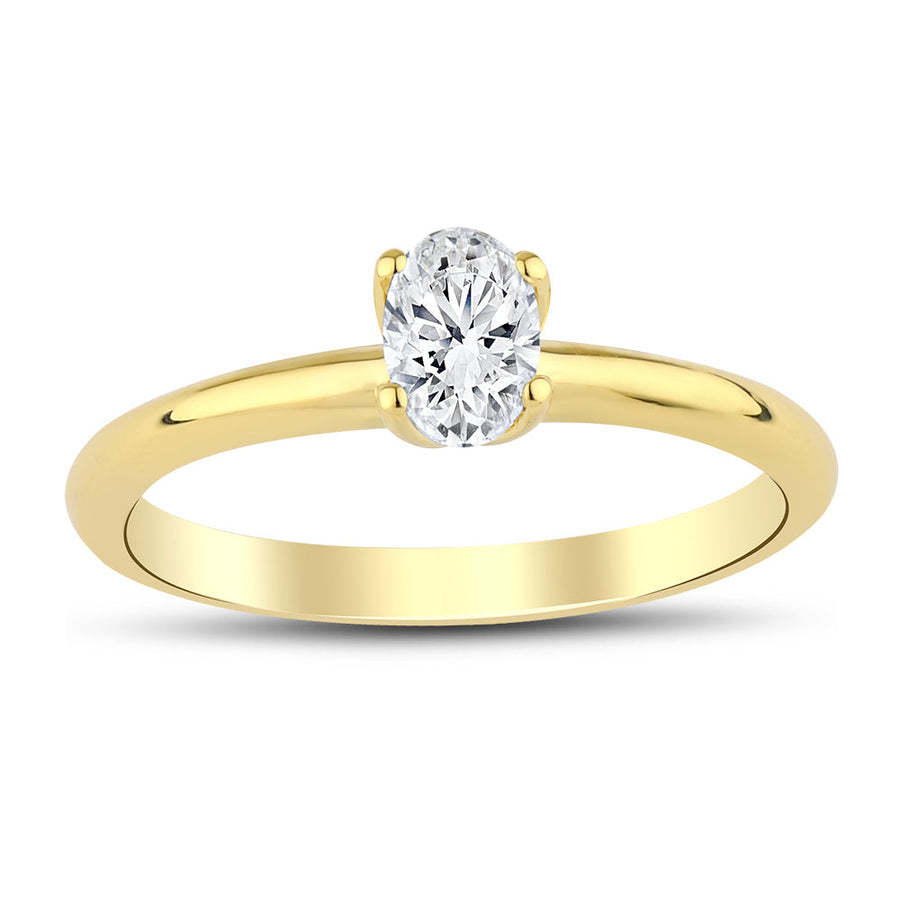 Oval Solitaire (Lab-Grown diamant)