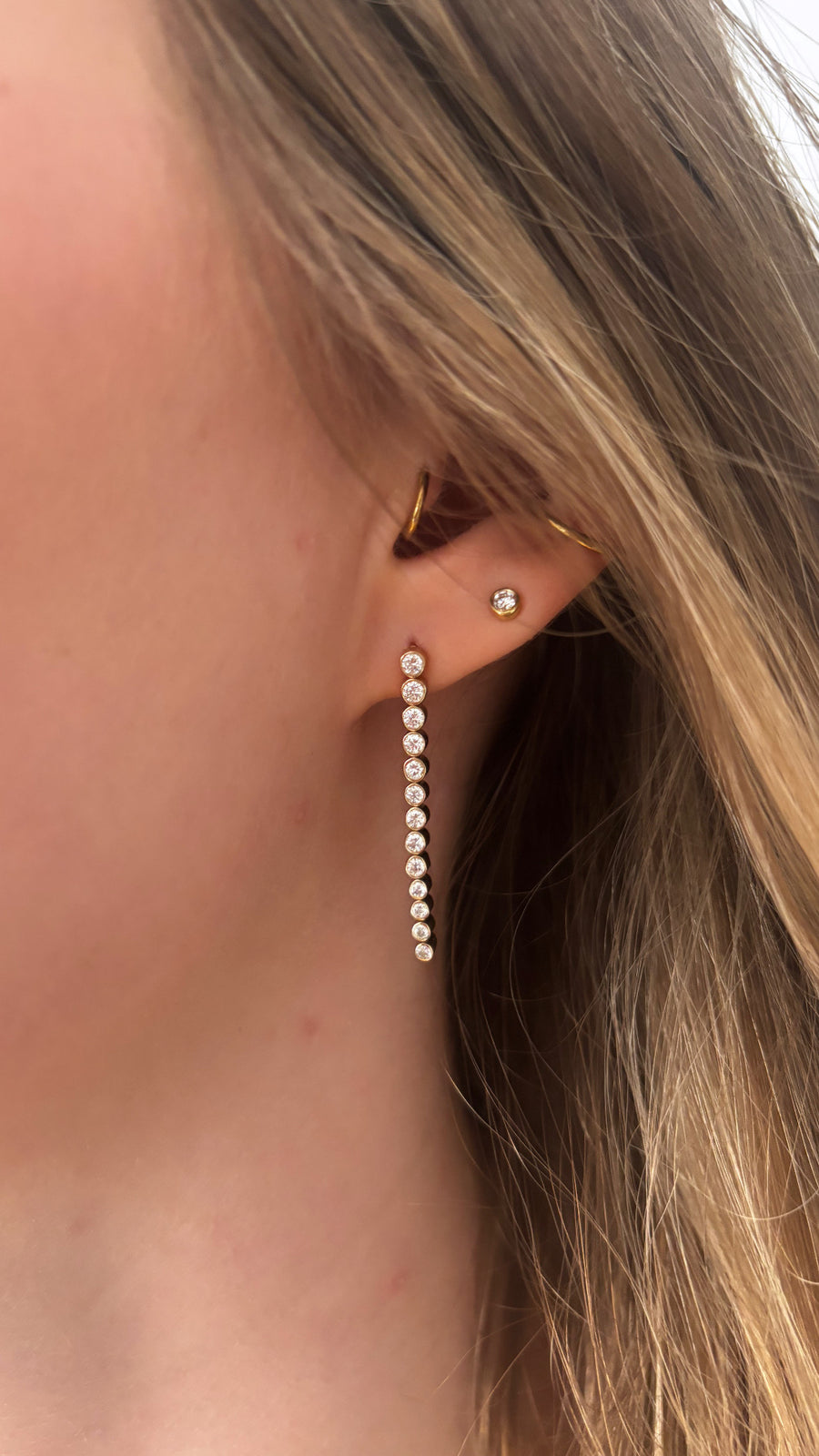 Stella Hangers / Ørehænger (Naturlig Diamant)